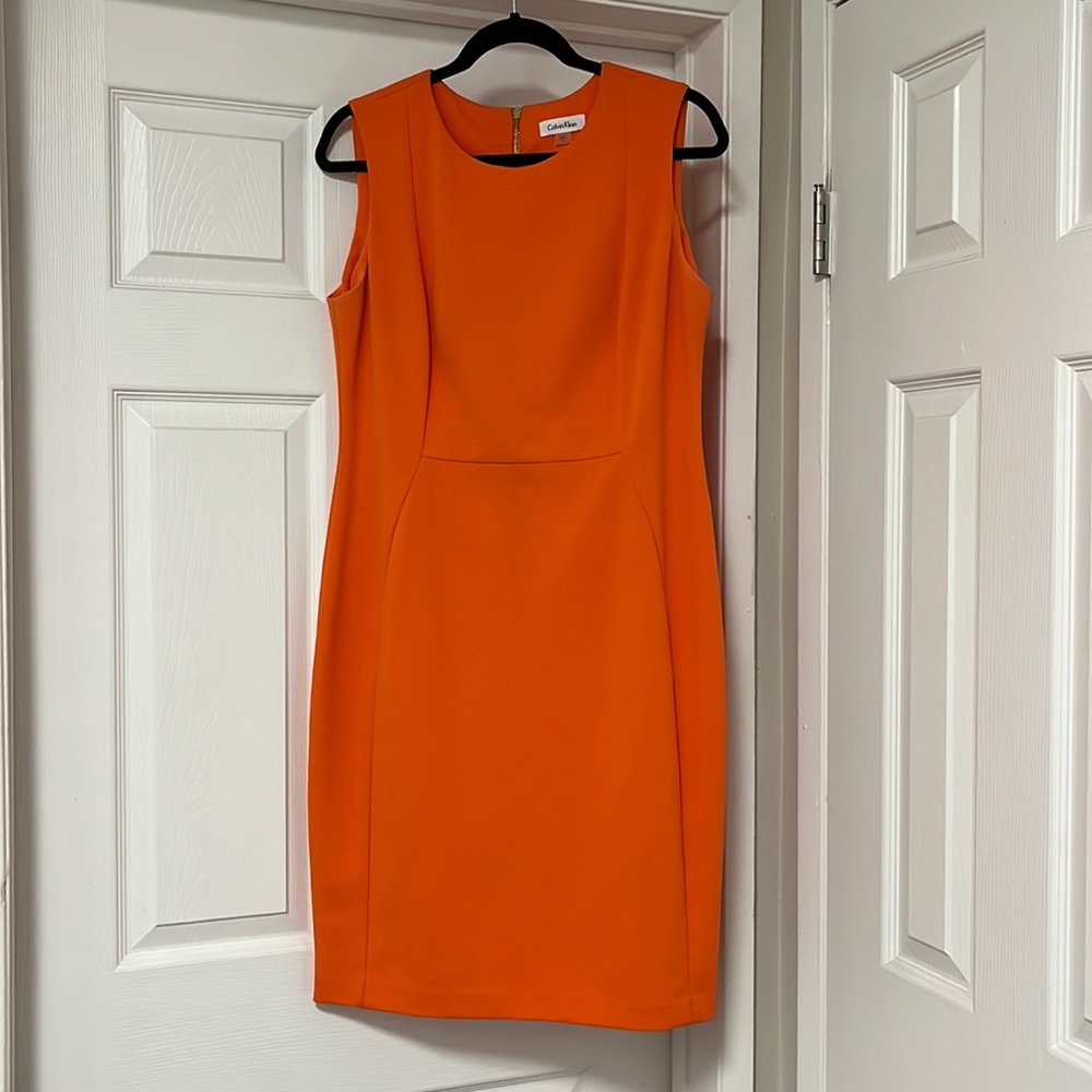 Calvin Klein Orange Business Dress
